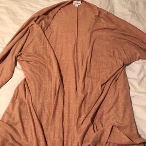 Lularoe L Lindsay cardigan. Solid pinkish tan. GUC